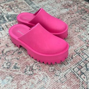 Jeffery Campbell Bae Platfoorm Mules/ Pink Clog